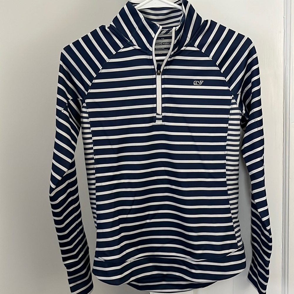 Vineyard Vines XS Stripe Performance Quarter Zip